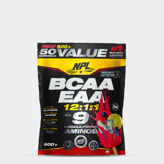 BCAA EAA 12:1:1 600g Bulk Pack (50 Servings.)