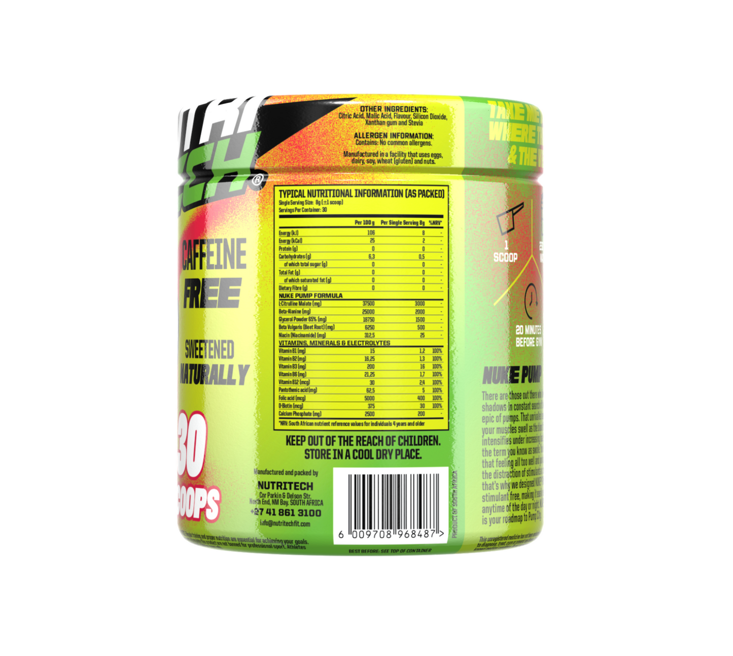 Nutritech Nuke Pump Kiwi Srawberry 240g (30 Servings.)