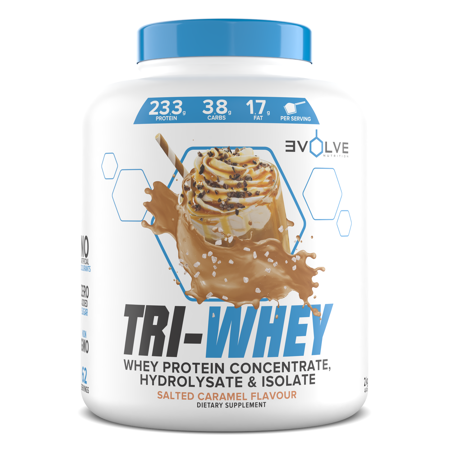 Evolve - Tri Whey - Salted Caramel - 2kg (62 servings.)