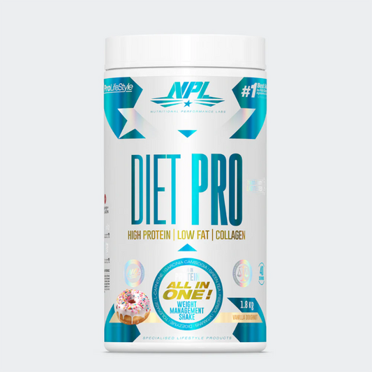 NPL Diet Pro supplement container on a white background