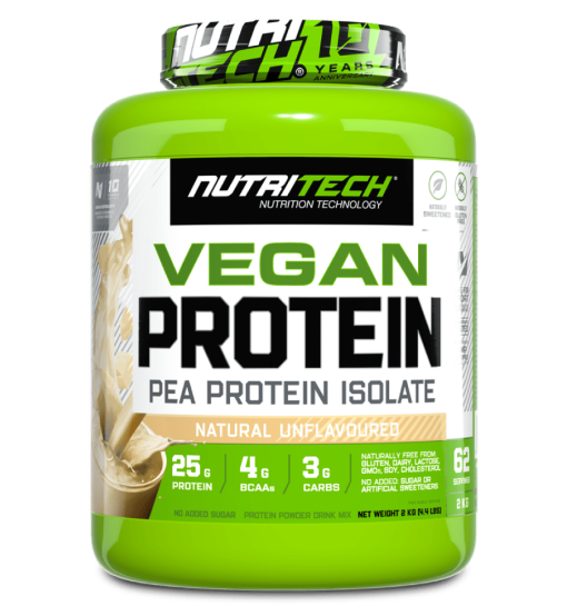NUTRITECH VEGAN PROTEIN 2KG Unflavoured (62 servings.)
